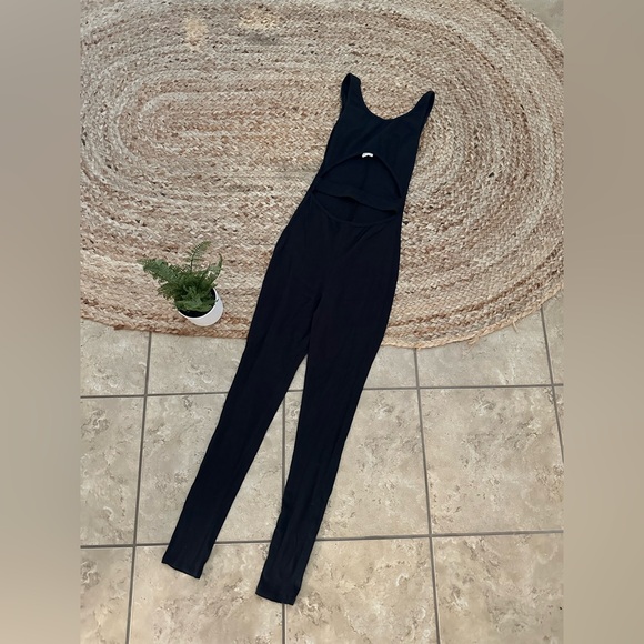Windsor Pants - BLACK TANK JUMPSUIT WITH CUT OUT